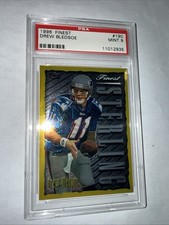 1996 Topps Finest  #190 Drew Bledsoe PSA 9 Graded Football Card INSERT