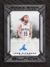 Jose Alvarado RC 2021-22 Panini Black Smoke Show Signatures Auto /25 SP #SS-JAL