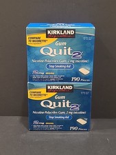 Kirkland Signature 2mg Quit Smoking Gum Nicotine Polacrilex 380 Pieces Exp 11/26