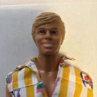 Mattel Ken Vintage Doll Blonde Hair Yellow Striped Shirt Purple Pants