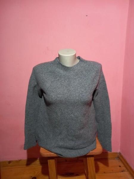 Women Cappellini Sweater Grey Wool 36