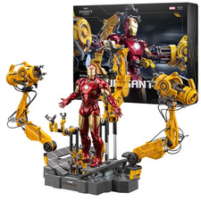 Iron Man MK4 Gantry 1/10 Tony Stark personaggio Marvel LED diorama regalo