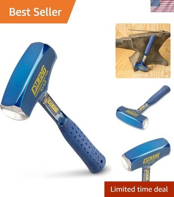 Versatile 4LB Hammer - Forged Steel Drilling Tool with Shock Absorption Grip