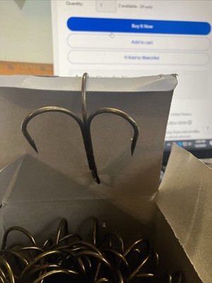12/0 Treble Hooks  Bronze 36 per pack