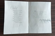 funeral sympathy card, often given to grieving families by a funeral home after