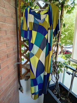 Emilio Pucci Damen Kleid One Size Fleckig Mehrfarbig Viskose Seide