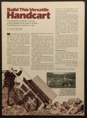 Garden Cart  Build this Versatile Handcart  HowTo Build PLANS Easy Dumper