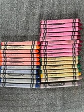 Vintage Crayola Crayons Lot   Retired  Rare Colors   Partial Used Set