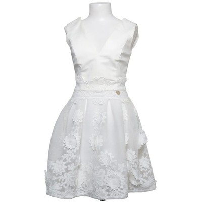 Bronx&Banco, Kleid, Größe: 34, Weiß, Elasthan/Polyester/Viskose, Blumen #tKx