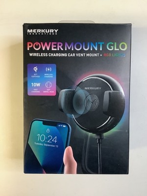 Merkury Power Glo Wireless Charging Car Vent Mount + RGB Lights ITEM#0299