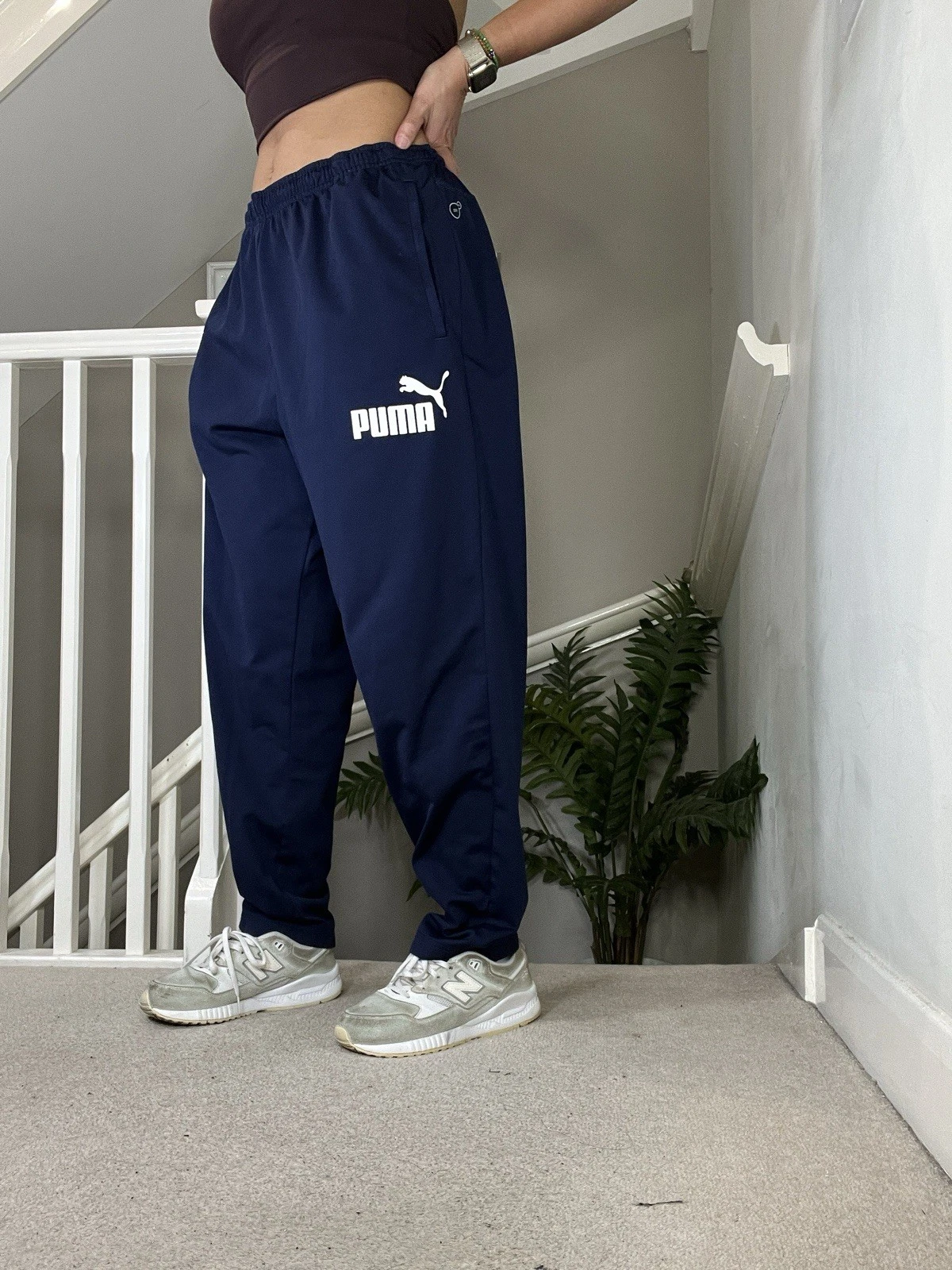 Puma Blue Oversized Fit Softshell Trackpants Tracksuit Bottom Size XXL UNISEX