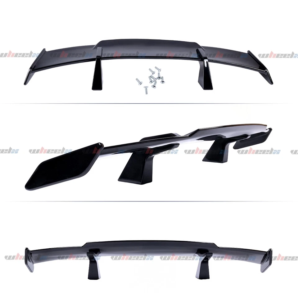 For Toyota Corolla 58" Rear Trunk Spoiler Wing Adjustable Gloss Black GT Style Foto 2 de 4