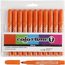 Colortime Marker, 5 mm line, orange, 12 pc