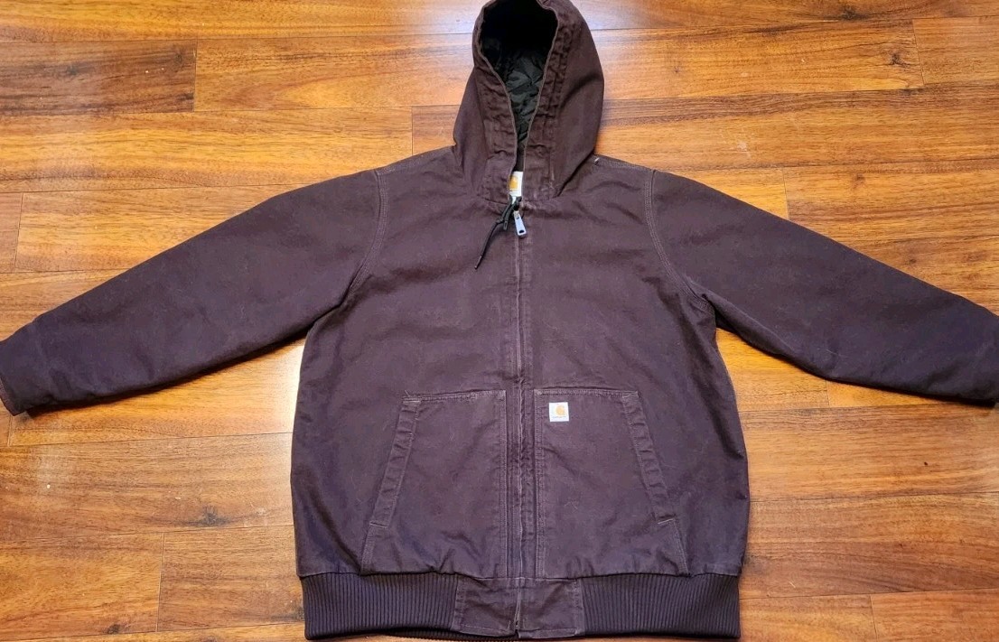 CARHARTT Canvas Jacket Womens 1X (16/18W) Duck Insulated 104053-DWN Vintage Coat thumbnail 5