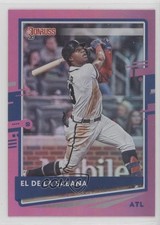 2020 Donruss Nickname Variation Holo Pink Ronald Acuna Jr (El de La Sabana) 2v5