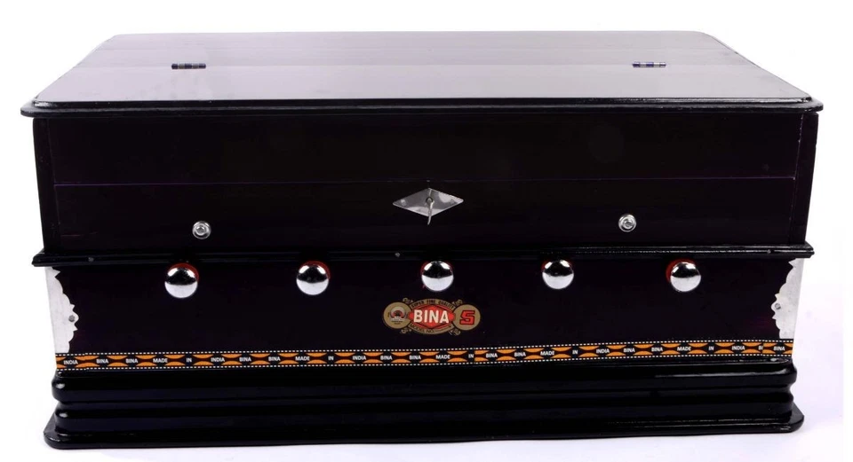 BINA Standard Harmonium en Negro - 39 teclas 3,25 octavas doble fuelle 5 tapones Foto 2 de 3