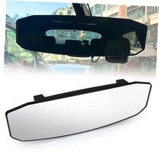 Wide Rear View Mirror Clip On 11.77 Inch Universal Panoramic Convex Interior