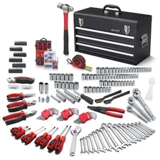 	ARUCMIN 438-Piece Mechanics Tool Set with 3-Drawer Heavy Duty Metal Box Repair	