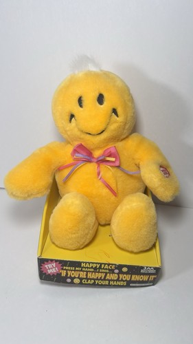 Vintage Happy Face If You’re Happy Singing Smiley Plush NIB NOS Works