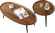 Nesting Coffee Table Set of 2 Side Tables for Living Room End Table Sofa Bedside