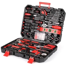 New TLGREEN 198 Piece Tool Set Kit for Home,Basic Tools with Box, Free Shipping
