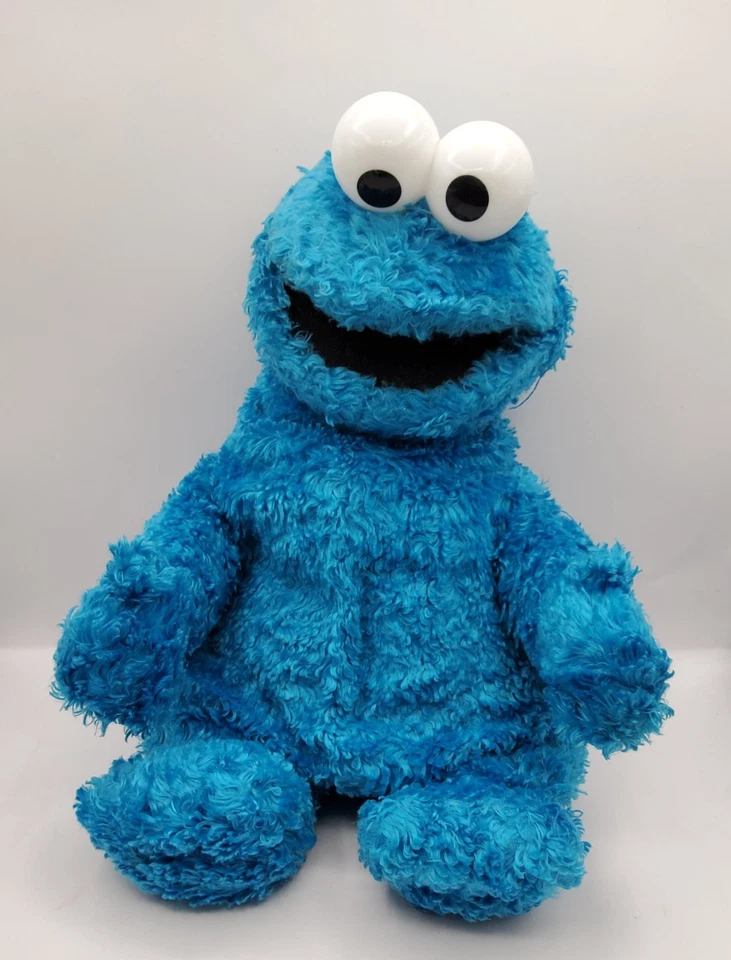Sesame Street Cookie Monster Plush Backpack + CD “C is for Cookie” 1995 Sony - Image 2 of 4