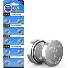 Watch Batteries 10 Pack LiCB-SR927SW-10US Battery Long-Lasting Leak-Proof High