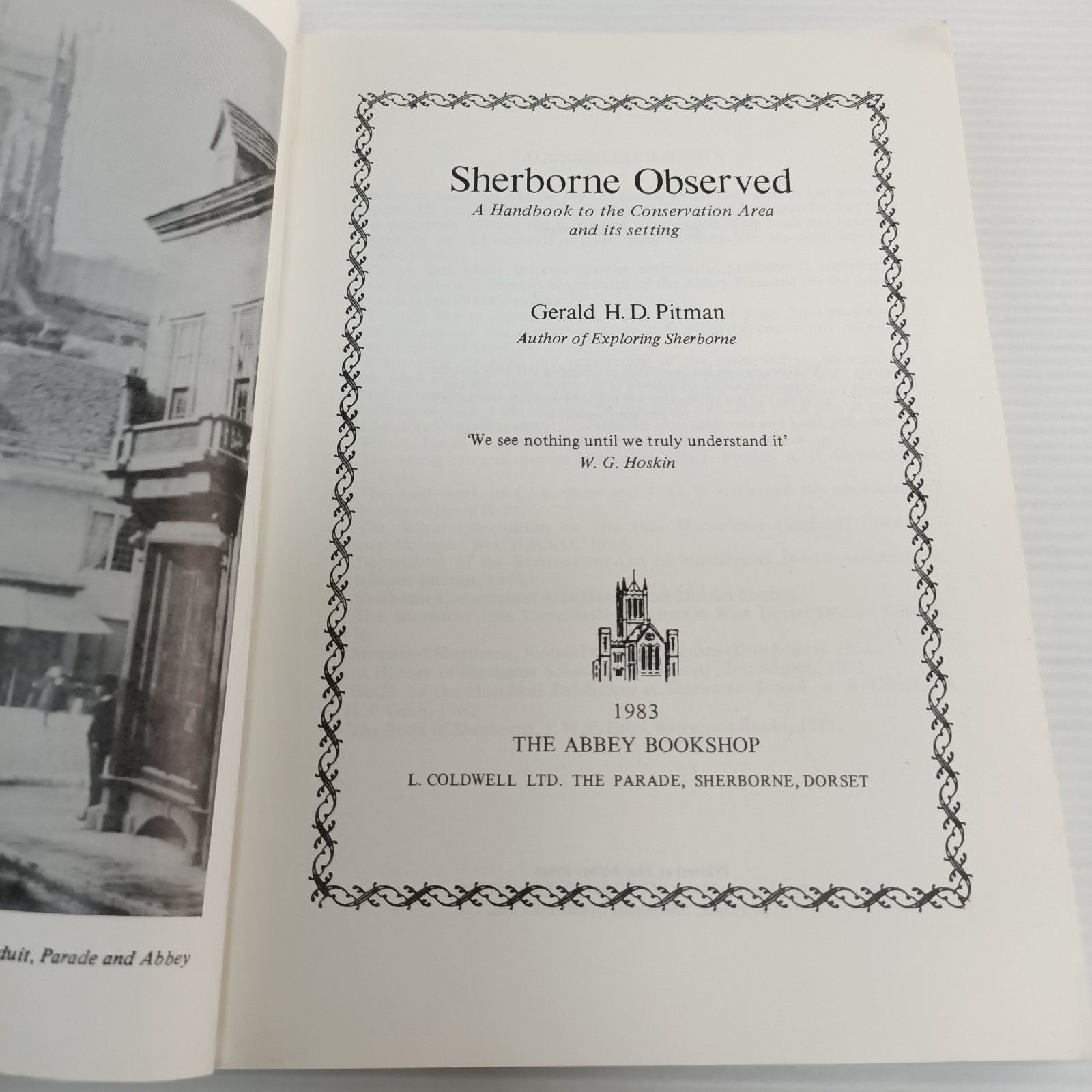 Sherborne Observed A Handbook To The Conservation Area 1983 Gerald Pitman Book image 7