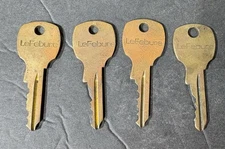 Vintage Tools LeFebure Security Brass Key Lot Safety Deposit Box Lock Padlock