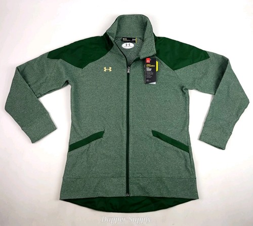 Under Armour USF Bulls Football Zip Up Sweater Green Women's M Infrared Loose - Picture 1 of 11