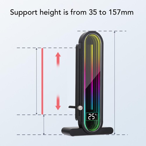 Stand GPU RVB Réglable en Hauteur Support de Support Anti-étendue avec Affich... - Afbeelding 5 van 9
