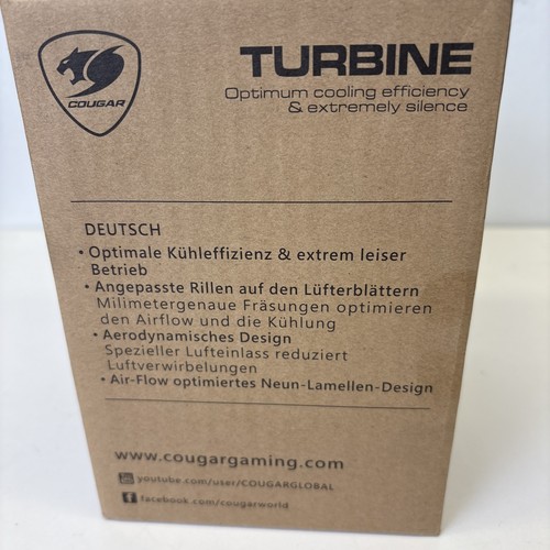 NEW Cougar Turbine CF-T14SB4 Case Fan 1000rpm 3 Pin 140MM (4 pcs) - Afbeelding 5 van 8