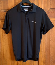 Men's Columbia Omni-Shade Short Sleeve Black Polo Tag Size L