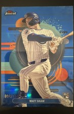 2025 Topps Finest - Uncommon Matt Shaw #162 Blue Refractor /150 (RC)