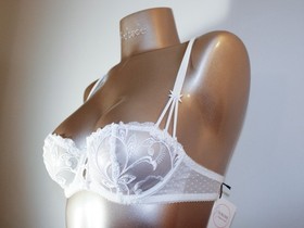 Aubade Paris Sample Au Bal de Flore White Lingerie Set 34B S