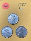 1943 PDS Lincoln Wheat Cent #1328