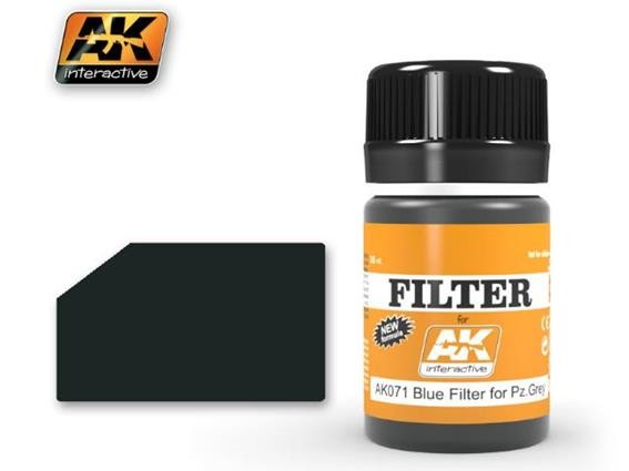 AK Interactive 00071 35ml - Blue For Panzer Grey Filter