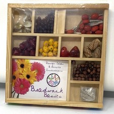Bead Bazaar Beadwork Basics Craft Kit   Wood Box, Assorted Beads  Instructions