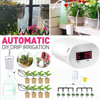 Automatisches Bewässerungssystem Tropfen Wasserpumpe Gerät Timer Sprinkleranlage