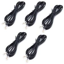 6.5ft Black Telephone Landline Extension Cord Cable Line Wire with Standard R...