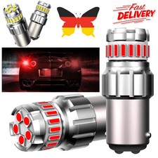 2er BAY15D LED 7W Auto Rücklicht Bremslicht Blinker Birne 1157 rot / weiß Lampe
