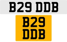 B29 DDB OLD STYLE 3X3 NUMBER PLATE DAN DAV DON DEL DEZ DONNA DIANE DAZ DALE DREW