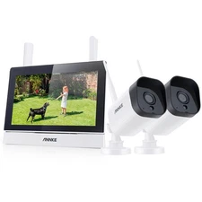 ANNKE Wireless 4CH NVR 7" Monitor 3MP Audio Security Camera System Two-Way Audio