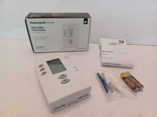 Honeywell PRO 2000 Programmable 1H/1C Thermostat TH2110DV1008 Vertical Mount NEW