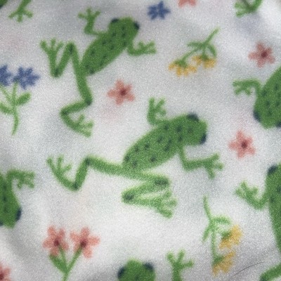 Blizzard fleece, jumping, frogs, lightweight, soft hand fabric 8 yards! 