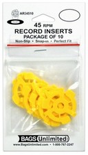Bags Unlimited ARI4510 - 7 Inch 45 RPM Record Inserts - 10 Count Yellow Used