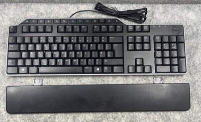 Dell kabelgebundene USB Full-Size QWERTZ Tastatur mit abnehmbarer Handballenauflage schwarz