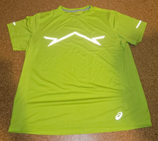 Asics Men's Lite Show Short Sleeve Performance Running Shirt XL Lime Zest Used