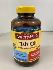 Nature Made Fish Oil 1200mg, 150 Softgels, Fish Oil Omega 3 - Expires 06/2027