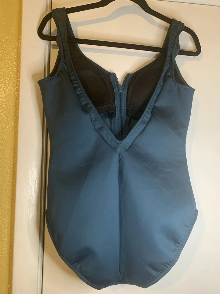 MagicSuit Traje de Baño Una Pieza Talla 13 Turquesa Nuevo Sin Etiqueta Cremallera Acolchada Foto 4 de 4